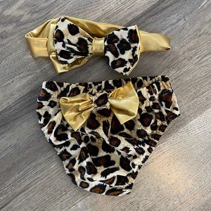 Baby Bow & Diaper Cover